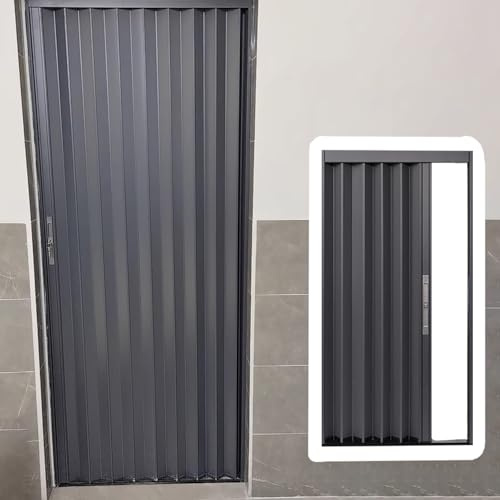 Falttür Aluminium-Faltschiebetür für Den Innenbereich, Verschließbare Falttür im Akkordeon-Stil für Zuhause und Büro, Einziehbares, Faltbares Fliegengitter für Den Türrahmen(41x80in(104x203cm))