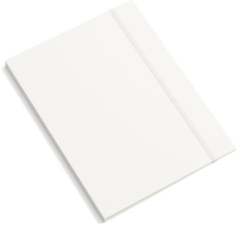 BIGSO PAULINA Carpeta A4 con banda elástica – Carpeta para documentos, archivos, documentos, etc. – Carpeta de cartón y papel – Blanco