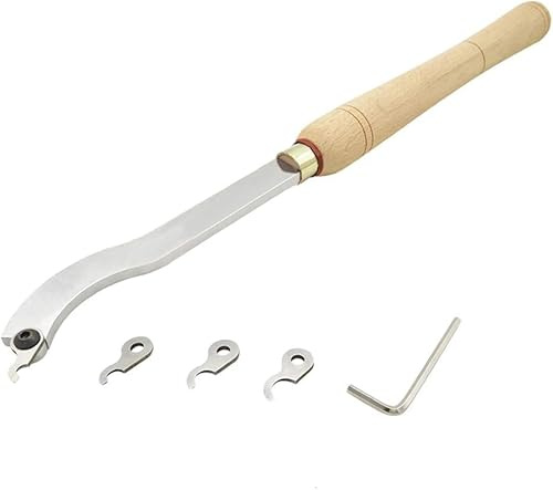 Woodturning Chisel Set, Ring Wooden Handle Parting Tool With 4 Kinds Of End, Hss Woodworking Lathe Chisel Set For Making Bracelets And Wheels