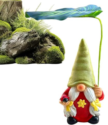 Nana Giardino Decorazione Giardino Spazio Esterno - 16,5 cm Figure di Resina Dura Decorazione per Giardino Stagno Terrazza Spiaggia Interna Ingresso Esterno