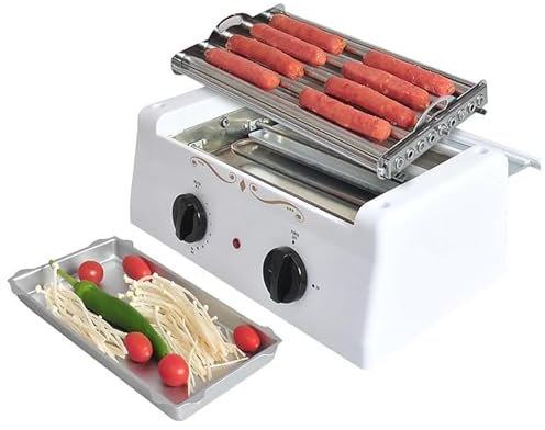 Macchina a vapore per hot dog con controllo della temperatura, contiene 8 hot dog, ideale per salsicce, martelli, taquito e involtini di uova