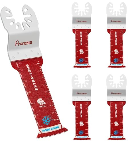 Pronese 5 PCS Oscillating Saw Blades, Multi Tool Blades for Cutting Hard Material Metal Nails Screws Wood and Plastic