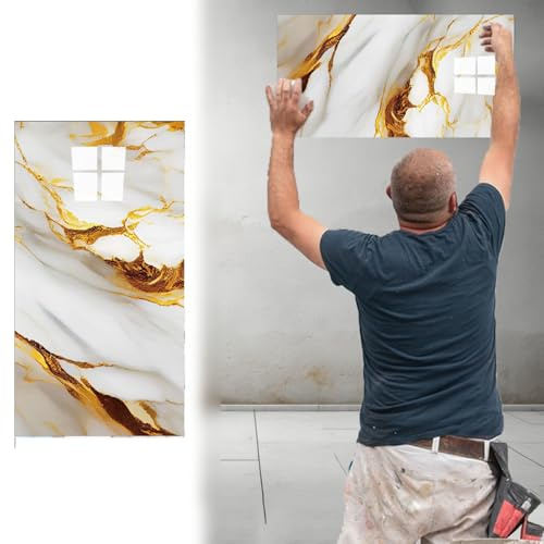 Dalle de Plafond Dalles de Plafond Décoratives Effet Marbre, Panneaux Muraux de 30x60cm, Papier Peint pour Décoration Murale Intérieure, Revêtements Autocollants pour Crédence de Plafond Suspendu(J,20
