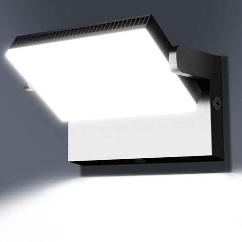 ledmo 150W Außenwandleuchten LED Strahler 6000K mit 360° Schwenkbar Panel | Schwarze Abrasive Oberfläche、Große Beleuchtung、Robust und Langlebig、IP65 Wasserdichtes、Sicher beleuchten Sie Ihr Zuhause