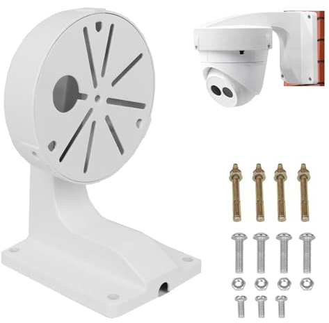 4.7 inches Camera Mount Bracket, Aluminum Indoor Outdoor Wall Mount Bracket L-Type Bracket for CCTV Security Dome IP Camera Mounting,Universal Outdoor Security Camera Junction Box