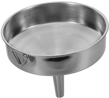 JUMPLAWN Embudo de Acero Inoxidable Resistente y Grande para Transferencia Segura de Aceites Lubricantes Combustible y Líquidos Coches Barcos y Industrial