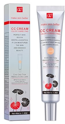 CC Crème à la Centella, CC Cream Couvrance Légère et Naturelle, SPF 25+, Multi-Purpose Skin Tone Adjusting CC Cream Concealer Full Coverage,Correcteur de Couleur de Maquillage
