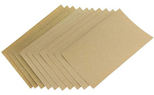 Coral 74200 Abrasive Sandpaper Sheets 10 Pack incl Fine Medium and Coarse Grits, Brown