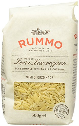 8x Rummo Pasta Semi di Orzo N°27- Pasta Italiana a base di semola di grano duro 500g + Portachiavi Beni Culinari in Omaggio