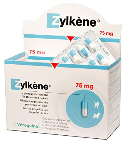 ZYLKENE 75 mg Erg.Futterm.Kapseln f.Hunde/Katzen 100 St Kapseln