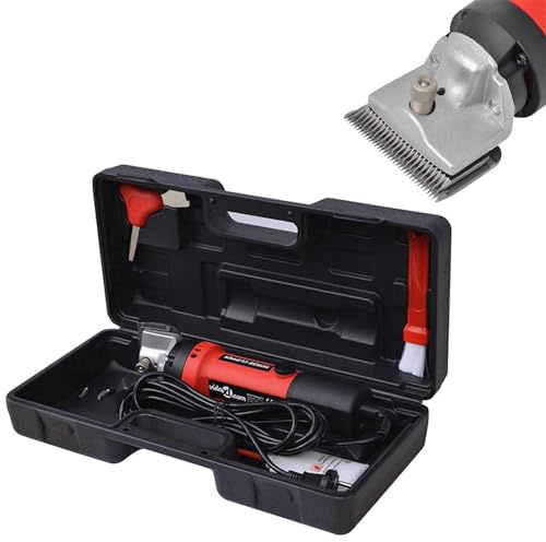 Tidyard Ensemble Complet de Tondeuse à Cheval 350 W Noir et Rouge