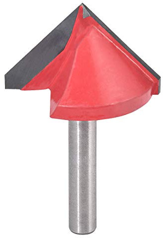 KATUR punta per router con scanalatura a V in metallo duro con gambo da 6 mm, per incisione CNC, fresa per utensili per legno (codolo 6 mm larghezza 32 mm 90 gradi)