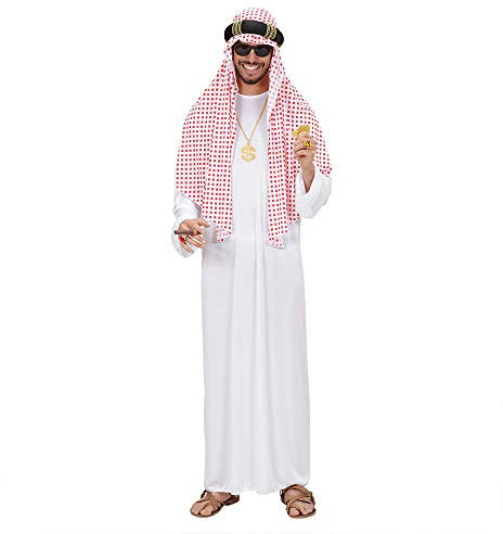 WOOOOZY Herren-Kostüm Scheich mit Kopftuch, Gr. XL