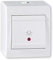ALING-CONEL Aufputz Taster mit Lichtsymbol und Glimmlampe 10AX/250V~ / IP 44 - Weiß