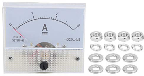 Amperometro con puntatore DC 0~3A Eujgoov, 85C1 Misuratore di corrente ad alta precisione DC 0~3A Amperometro tipo puntatore ABS Amperometro pannello analogico