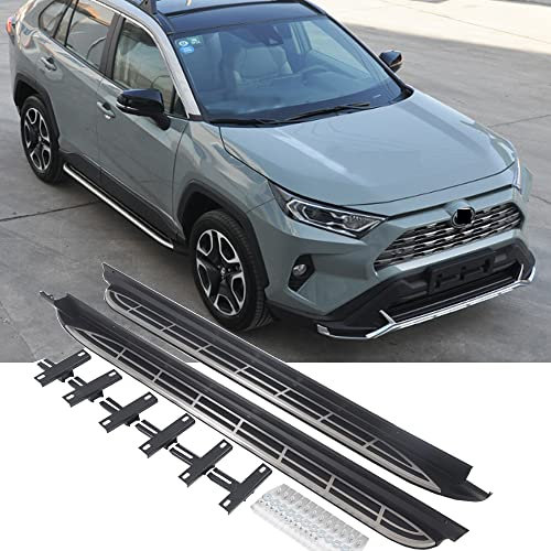 Für Toyota RAV4 2019 2020 2021 + Trittbrett Seitenstufe Nerf Bar Protect Pedale 2 Stück/Set