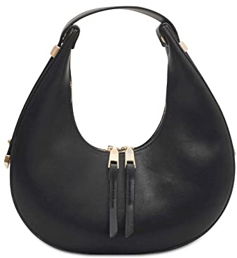 Ergocar 2022 Neu Damen Handtasche, Frau Elegant Halbmond-Tasche, Modisch Schultertasche Damen, Tote Shopper Geldbörsen, Umhängetasche Mode City Satche Tote Bag, Schwarz