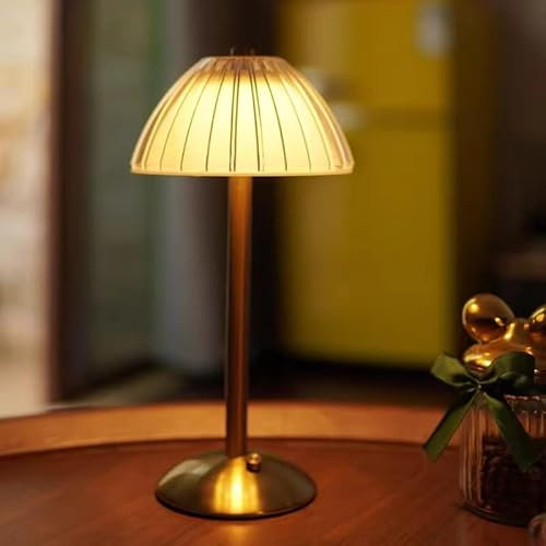 Kizozo Lampada da Tavolo senza fili, LED Lampada da Tavolo con Batteria Dimmerabile, Lampada per Soggiorno, Camera da Letto, 3 Colori