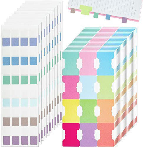 FYSL Haftstreifen 720 Stück Page Marker Haftmarker Index Tabs für Lesen Seitenmarkierung Büro Schule(480 Bunte Index Tabs,240 Morandi Index Tabs)