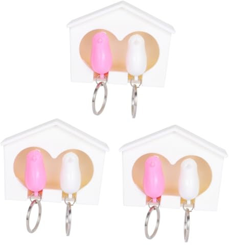 Amosfun 3 Sets Schlüsselanhänger Schlüsselanhänger Dekoration Für Zuhause Kleiderbügel Schlüsselbund Paare Wandhalterung Schlüsselhalter Kleine Aquarium-Ornamente Niedliche