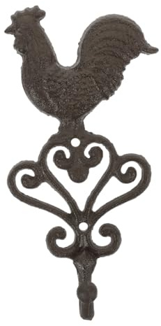 KOMBIUDA Retro Wandhaken Aus Gusseisen Im Hahnmotiv Robuster Wandaufhänger Für Handtücher Kleidung Und Dekoration Vintage Kleiderhaken Für Badezimmer Und Flur