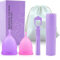 Ketliyaze Discos menstruales reutilizables, 2 unidades de discos menstruales, a prueba de fugas, de silicona, para mujeres activas, deportes, natación e intimidad (S+L)