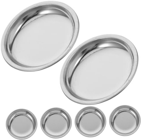 Cabilock 6PCS Stainless Steel Tea Bag Dish, Drip-Free Coasters Kitchen Accessories for Loose Leaf Tea & Strainer Holder