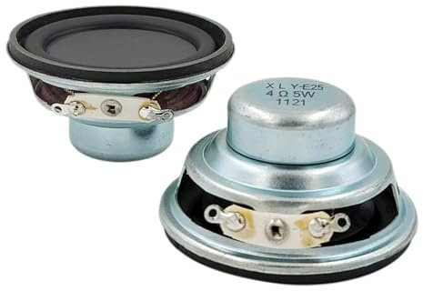Altavoz estéreo redondo de 45 mm, 4 ohmios, 5 W, rango completo, 16 bobinas, bordes de goma, altavoz multimedia