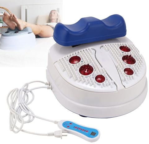 FBJAMZ Machine de Massage des Pieds, Massage Intelligent de physiothérapie des Pieds, Massage Chi de physiothérapie à Bascule Masseur de Jambe de Pied (Blue)