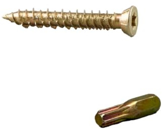 WK Electrical - Concrete Screws with Torx Bits – Zinc-Plated Countersunk Masonry Screws for Brick & Concrete – No Wall Plug Needed – Heavy Duty Fixings – 7.5mm - Pack of 100 (7.5mm x 50mm)