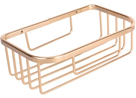 BATHVEVE Support Toilette sans Perçage avec Ventouse Rangement Pratique pour Salle de Bain Doré