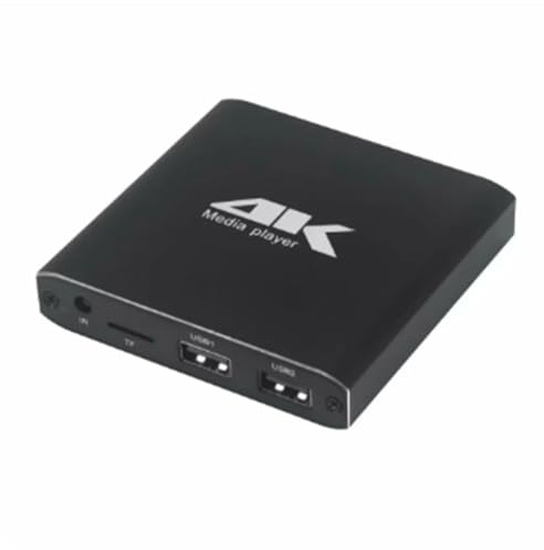 Asyduey Mini 4K 265 Lettore Pubblicitario Lettore Multimediale Supporto TF Card Disco USB 1080P Full HD Lettore Multimediale HDD Spina UE