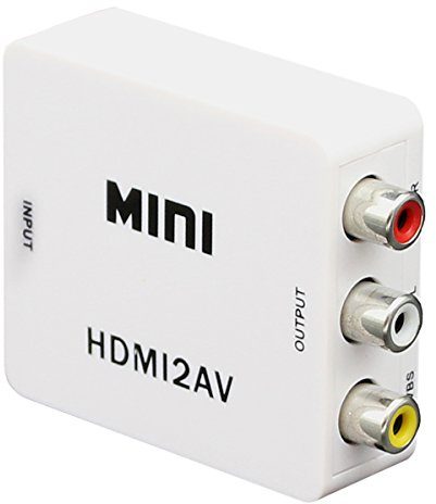 HDSUNWSTD Mini Composite 1080P HDMI to RCA Audio Video AV CVBS Adapter Support HD for HD HDMI2AV Converter Box for TV PC VCR DVD PAL