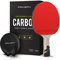 PRO SPIN Carbon Tischtennisschläger | 7-lagiges Schlägerblatt, Offensiv-Gummi, 2,0-mm-Polster, Hochwertige Schutzhülle | Verbessern Sie Ihr Spiel mit dem Elite Series Carbon