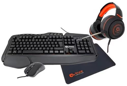 Talius Gaming Kit V2 Combo Gaming Kit 4 en 1 de Tecladdo, Ratón, Auriculares y Alfombrilla.