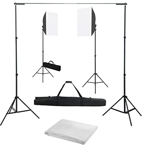 vidaXL Fotostudio-Set und Lichtboxen und Hintergrundbeleuchtung, Beleuchtungsset, Fotografie, Porträts, Digitale Produkte, Stativhalterung