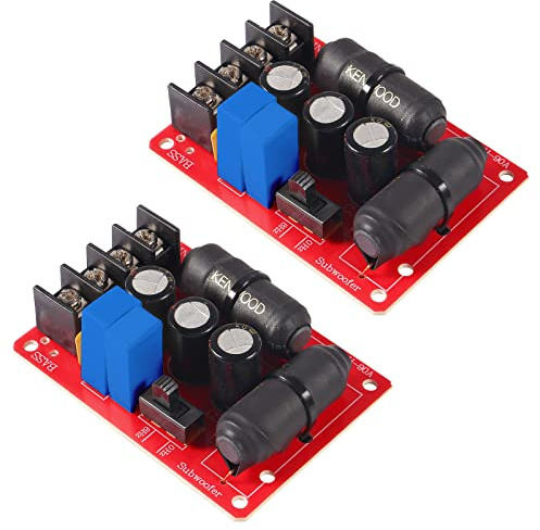 ACEIRMC 2pcs 200W Pure Bass Subwoofer Crossover Second-Order Crossover Frequency Distributor Divider 2 Way Speaker Audio Crossover Filter