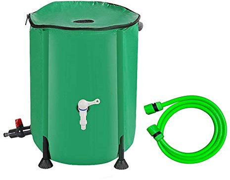 Generic Zusammenklappbarer Wasservorratsbehälter mit großer Kapazität, Deckel und Wasserhahn, Tragbare Anti-UV-Regenwassersammelbox mit Gartenschlauch, Verwendet in Garten