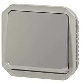 va et vient ou interrupteur - 10a - lumineux - gris - composable - legrand plexo 069513l