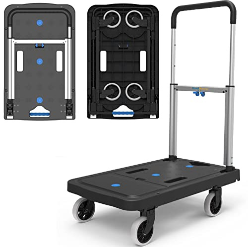 HandiMoova FPT Folding Platform Trolley Heavy Duty Compact Hand Truck; Space Saving; Telescopic Handle; 135Kg Load Capacity