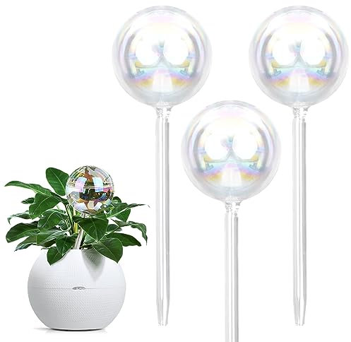 Volumoon 3 Pezzi Sfere Di Irrigazione Trasparente,Kit per Fiori irrigazione a Goccia,Sfere Irrigazione Per Piante e Fiori,Sfera Di Irrigazione Automatica,per vasi e Piante,Fiori e Bonsai