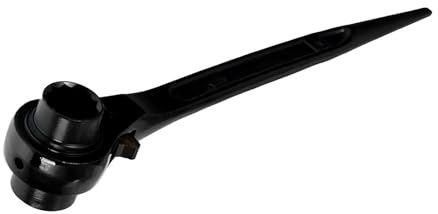 Fxionicon 13mm x 17mm Ratchet Podger Spanner, 12-Point Quick-Release Socket Wrench, Heavy-Duty Adjustable Ratcheting Socket Spanner, High Carbon Steel