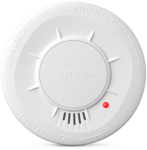 Smoke Alarms for Home, LIORQUE Smoke Alarm 5-Year Battery Fire Alarm with Test/Silence Button, Photoelectric Fire Alarm Battery Operated
