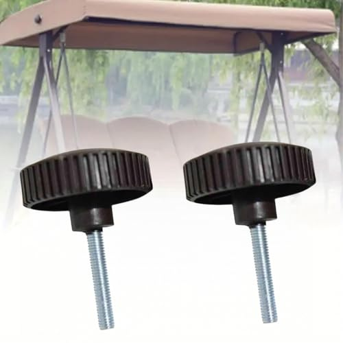 Lot de 2 vis de fixation pour auvent de jardin, vis de fixation en plastique noir, pièces de rechange pour balancelle de jardin, parasol de chaise d'extérieur, 5,7 x 7 cm, noir