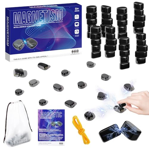 Generisch Magnetspiel,Magnetisches Schachspiel, Tischspiele,Tragbares Schach Magnetisch Magnetisches Spiel für Erwachsene Partyzubehör für Familientreffen (40H)