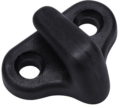 Rcniso Set di Ganci Durevoli per Ancoraggio in Nylon per Kayak per Accessori Nautici - 4 Ganci Neri a Doppio Foro per Kayak, Canoa e Barca