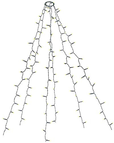 Lunartec Lichterkette Christbaum: Weihnachtsbaum-Überwurf-Lichterkette, 6 Girlanden, 180 LEDs, IP44 (Lichtergirlande Weihnachtsbaum, Lichternetz für, LED Weihnachtsbaumkerzen)