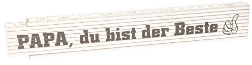 Zollstock Logo - Papa du bist der Beste - mit Daumen-Design Geschenk Vater-Tag Geburtstag