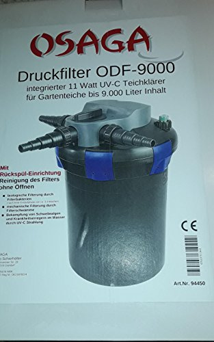 Osaga Filtre sous Pression 9000 ODF avec lampe UV-C 11 W avec configuration de rinçage