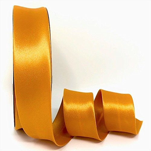 Gold byetsa Satin Falte 30 mm Schrägband auf einer 25 m Rolle